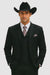 Classic Long Solid Black Fashion Suits