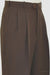 Mens Pleated Dress Pants Chocolate Brown Wide Leg Slacks Pleated Baggy Dress Trousers Unhemmed Unfinished Bottom