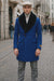 Mens Royal Blue Overcoat – Stylish Blue Carcoat & Topcoat for Winter Elegance