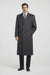 Darkest Charcoal Gray Men'S Dress Coat Long Men'S Dress Topcoat - Winter Coat ~ Men'S Overcoat Long 46 Inches In Length