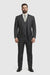 Mens 2 Button Gangster Pinstripe Suit in BLACK / GREY / BURGUNDY