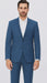 Renoir Clothing - Renoir Suit - Renoir Fashion - Single Breasted Wool Blend Slim Fit Blue Renoir Suit