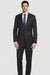 Bertolini 3Pc Wool & Silk Solid Black Suit