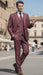 Men's Gangster Bold PinStripe Stripes Chalk Pinstripe Vested 3 Piece Fashion Suit 1920;s 30s Fashion in 10 Colors Collection For August/1/2021