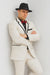Men’s High Zoot Suit – Black & White Trim Pimp Tuxedo | Vintage Zuit Suit Style