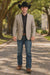 Western Blazer - Saco Para Hombre - Mens Double Button Western Beige Blazer