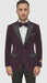 Men's  Peak Lapel Eggplant Two Button Men's Fancy Prom Outfit ~ Wedding Blaze