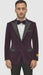Men's  Peak Lapel Eggplant Two Button Men's Fancy Prom Outfit ~ Wedding Blaze