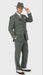 Men’s 1920s Gray Zoot Suit  – 4 Buttons  Gangster Wide Lapel Long Jacket 3-Piece Suit in Grey Color Classic Fit Pleated Pants