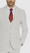 SKU#JA60387 White Suit With Black Pinstripes - 1920's 1940's Dress Suit