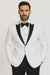 Mens Designer Franklin Wedding - Prom Tuxedo in White