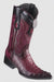 Los Altos Boots Caiman Tail Faded Burgundy Pointed Toe Cowboy Boots