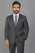 Men's Tiglio Suit - Signature Menswear Wool Fabric SuitsOutlet - Brand patterned Dark Grey 2-button Suit  - High End Suits - High Quality Suits