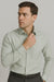 Mens Outlet Long Sleeve 100% Cotton Shirt - Green