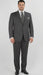 Men'S 2 Piece 100% Executive Suit - Charcoal With Silver Stripe ~ Pinstripe - 100% Percent Wool Fabric Suit - Worsted Wool Business Suit
