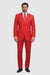 Gianni Mens Red Suit  not poly-rayon Suit 3 Button Super 120'S Extra Fine 2PC