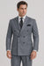 Rossiman Suit  - Classic Fit Athletic Cut 100% Wool Super 150s Italian Fabric Peak Lapel in Color Grey