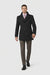 COAT08 Men'S Dress Coat Wool Blend,Broad Lapel High-Buttoned Collars Black Men'S Overcoat/Double Breasted Side Pocket