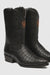 Los Altos Men's Black Genuine Caiman Tail Boots