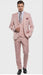 Men’s Blush Pink and Gold Three-Piece Suit – Tailored Fit Formal Wedding, Vested Suit By Rossiman