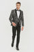 Big And Tall Tuxedo Paisley Tuxedo Sparkling Blazer - Black and White Floral Sport Coat