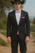 Western Suit - Trajes Para Hombres - Cowboy Formal Attire - Trajes De Novio - Shawl Lapel One Button Black Suit
