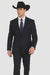 Authentic Braveman Men's Two Buttons Regular Fit Black Solid Suit With Flat Front Pant