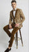 Men’s Brown Tuxedo dinner Jacket Blazer – Jacket for Formal Paisley Pattern Coffee Mocca Color + Bowtie