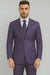 Stacy Adams Mens Windowpane Suit Purple