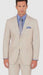 Men's 2PC Summer Seersucker Modern Fit Suit in Tan Pinstripe