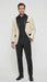 Men’s Ivory Dinner Jacket - Cream Velvet Blazer with Black Satin Lapel | Wedding and Party Formal Sport Coat in off white
