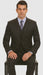 Vitali Brand Suits - Men's Charcoal  Regular Fit Vested Suit