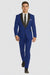 Men's Cobalt Blue ~ Indigo ~ Bright Blue ~ Teal  ( Light Dark Navy ) With Black Lapel Shawl lapel 1 Single Button Tuxedo Suit