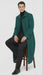 Men’s Full-Length Green Overcoat – Microfiber Blend for Winter Maxi Duster Coat