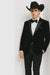 Western Suit - Trajes Para Hombres - Cowboy Formal Attire - Trajes De Novio - Black Matte Shawl Lapel