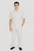 Men's Short Sleeve 100% Linen 2 Piece With Pleated Pant White Shirt  Walking Leisure Suit