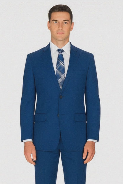 Men'S Big And Tall Sizes Teal Cobalt Blue Indigo ~ Bright Blue Suit
