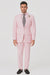 Men'S Pink Suit White Stripe ~ Pinstripe Seersucker Sear Sucker 2 Button Suit