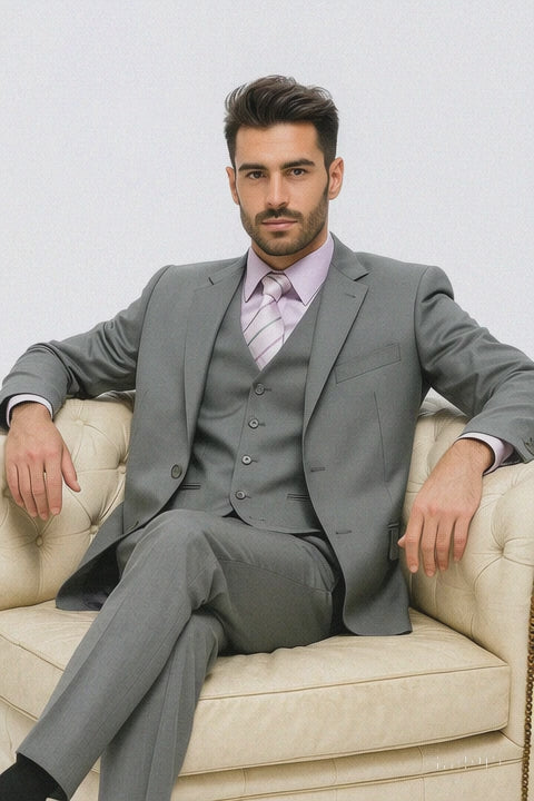 Grey Three Button Suit
