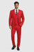 Rossiman Red Men's Suit Double Breasted Slim Fit