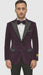 Men's  Peak Lapel Eggplant Two Button Men's Fancy Prom Outfit ~ Wedding Blaze