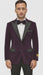 Men's  Peak Lapel Eggplant Two Button Men's Fancy Prom Outfit ~ Wedding Blaze