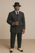 Harlem Night Movie Clothing Outfit - 1920s Costume Party Mens Suit + Hat Shirt and Tie