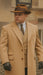 Men's Camel Two Flap Front Pockets Peaky Blinders Suits - Peaky Blinders Outfit + Overcoat + Hat (Peaky Blinder Custome)