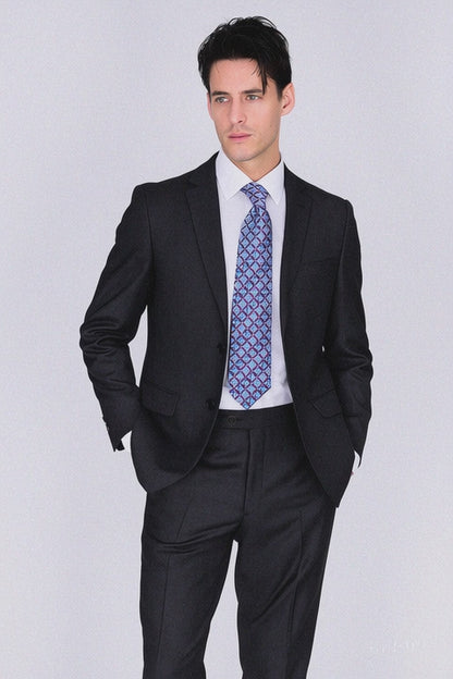 Tiglio Suit Brand Suit Solid Gray- High End Suits - High Quality Suits