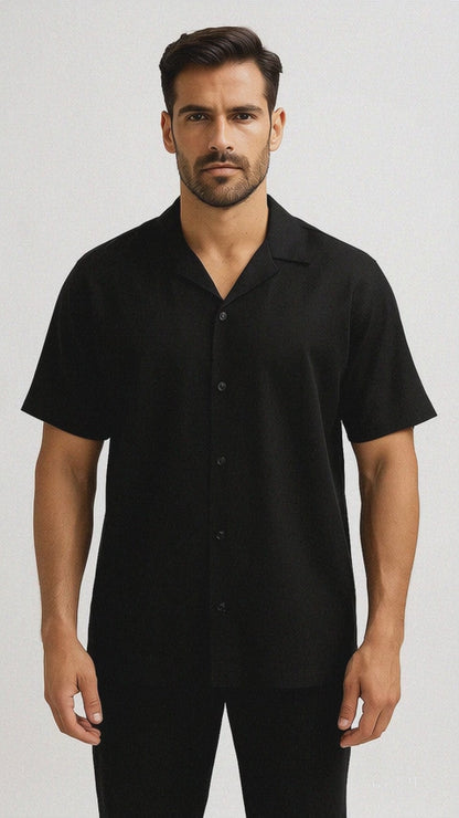 Linen Walking Suit Black