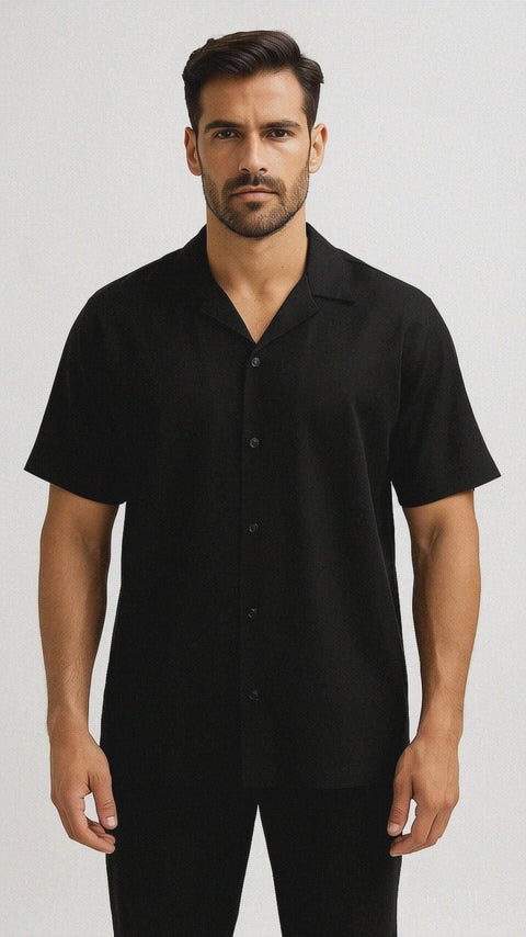 Linen Walking Suit Black