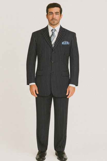 Chalk Bold Men's Sharp Bold White Pinstripe Available in 5 Color (Dress To kill!)