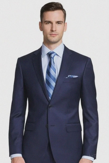 ENZO 150’s Super Wool 2-Button Suits in 6 Solid Colors Modern Fit
