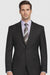 Carlo Lusso Black Two-button Poly Blend Suit